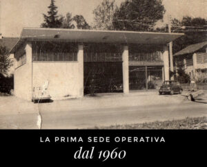 Foto storica del Garage San Carlo, prima sede operativa dal 1960.