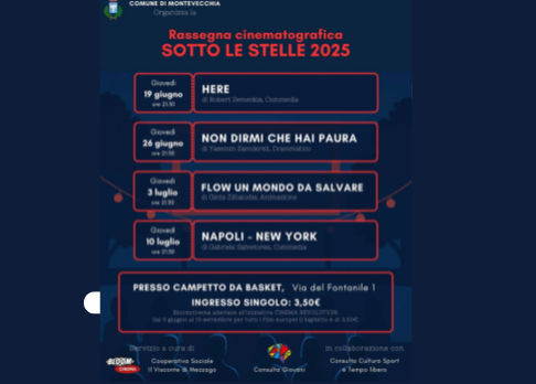 Cinema sotto le stelle 19 giugno 2025
