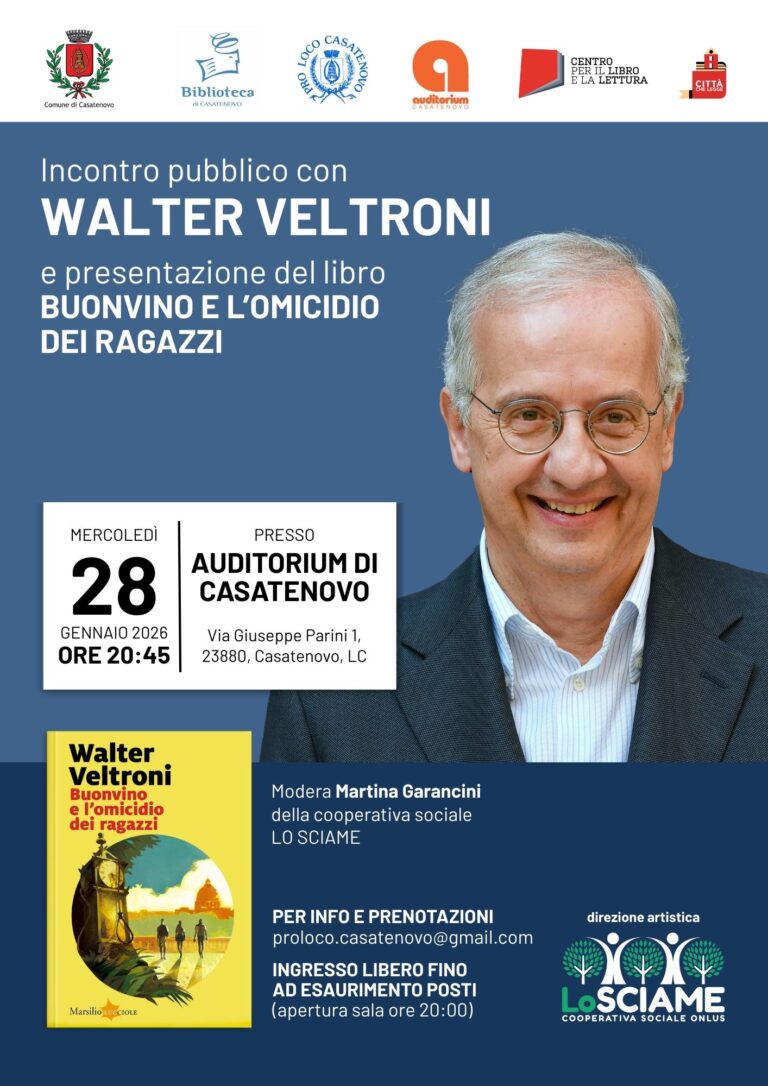 Presentazione del libro “Buonvino e l’omicidio dei ragazzi” di Walter Veltroni