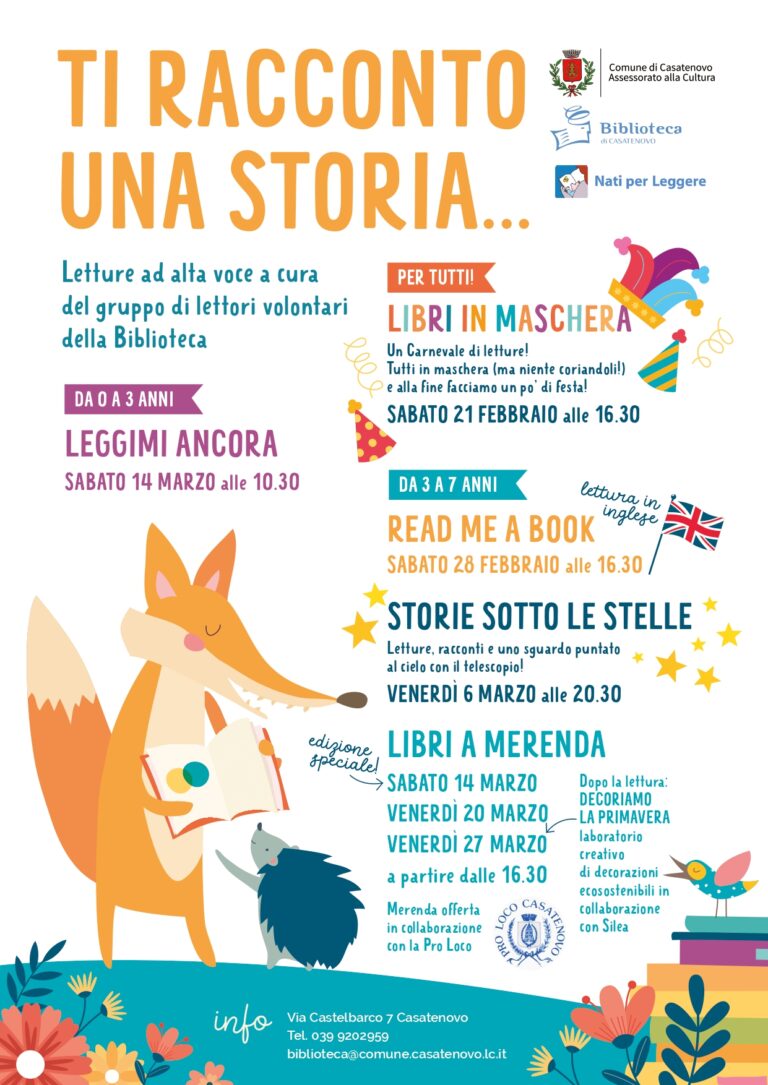Ti racconto una storia – Libri in maschera – 21 Febbraio 2026
