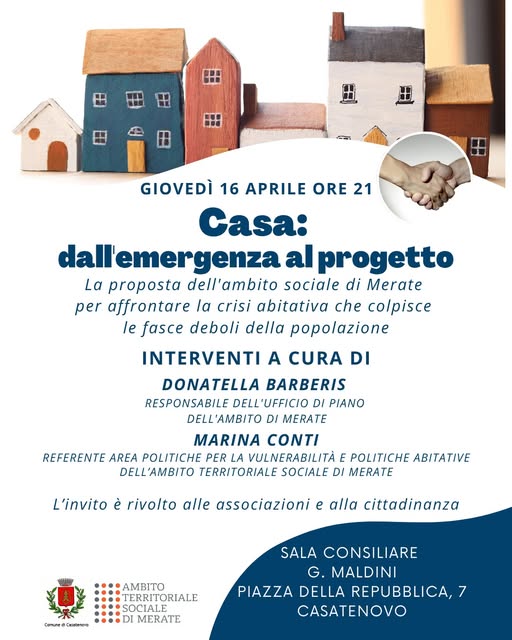 Casa: dall’emergenza al progetto