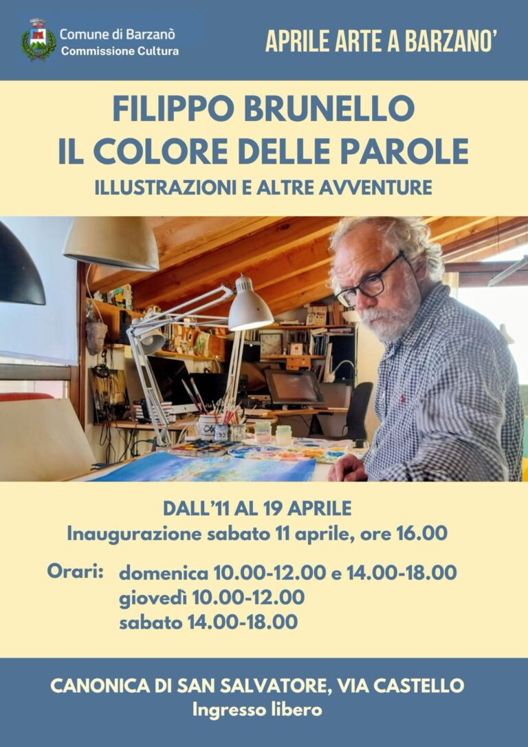 Mostra di Filippo Brunello in Canonica San Salvatore a Barzanò - Il Colore delle Parole