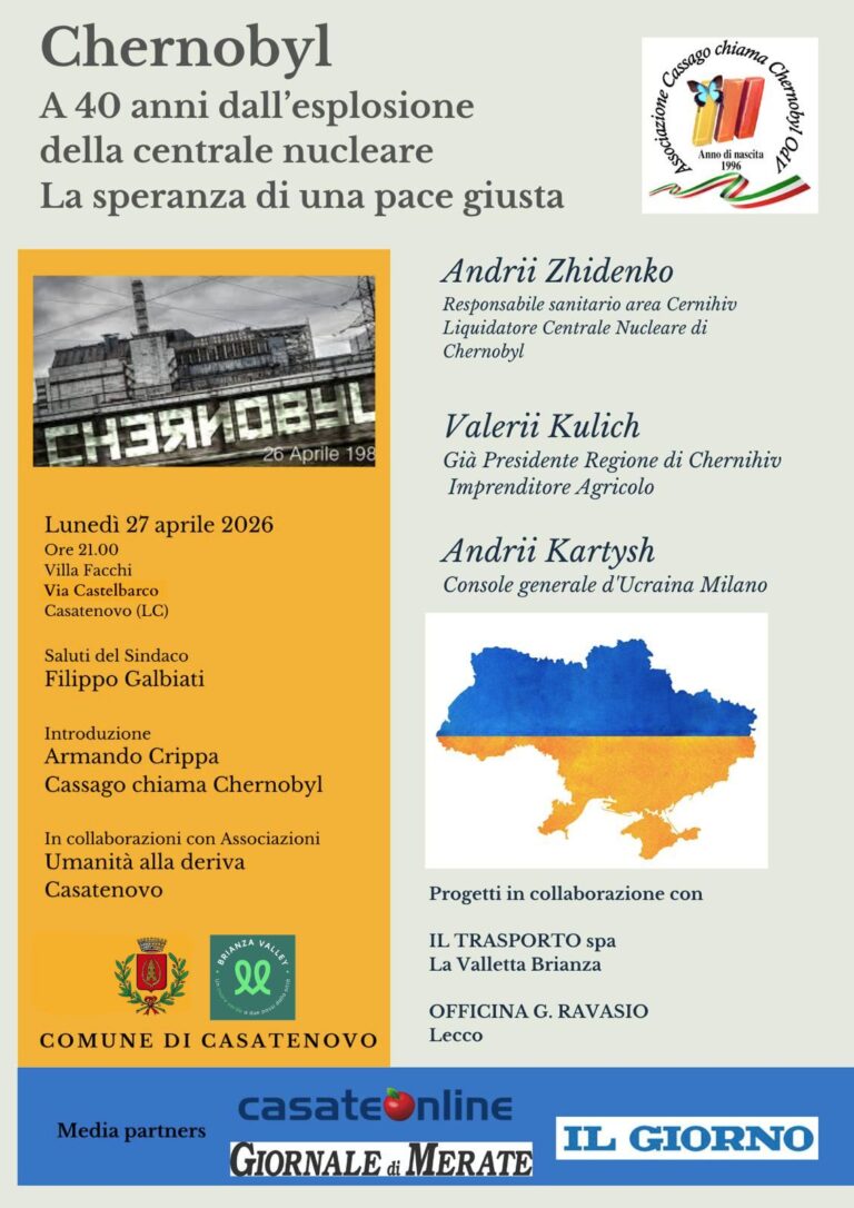 Chernobyl, a 40 anni dall’esplosione della centrale nucleare, la speranza di una pace giusta