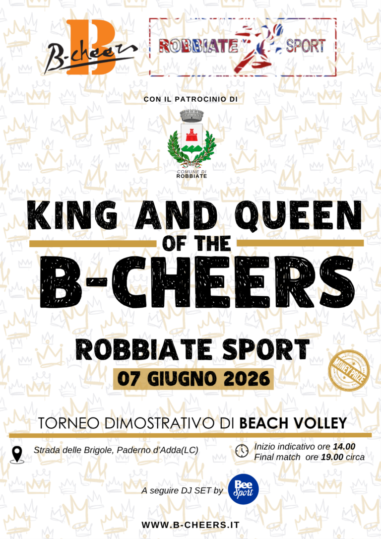 King & Queen of the B-Cheers – Torneo Dimostrativo di Beach Volley – 7 giugno