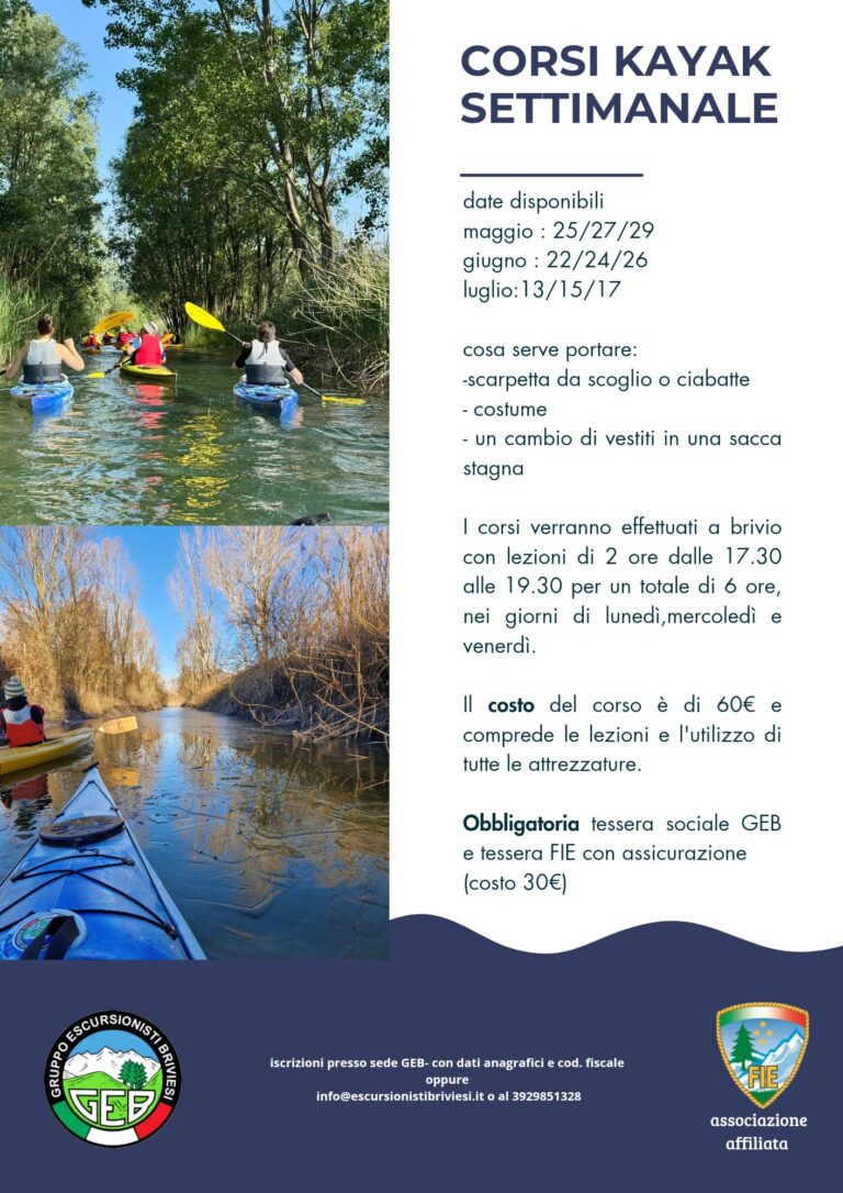 CORSI DI KAYAK