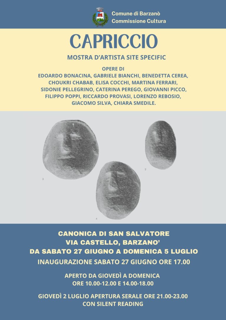 Capriccio - Primo evento di residenza d'artista in Canonica di San Salvatore