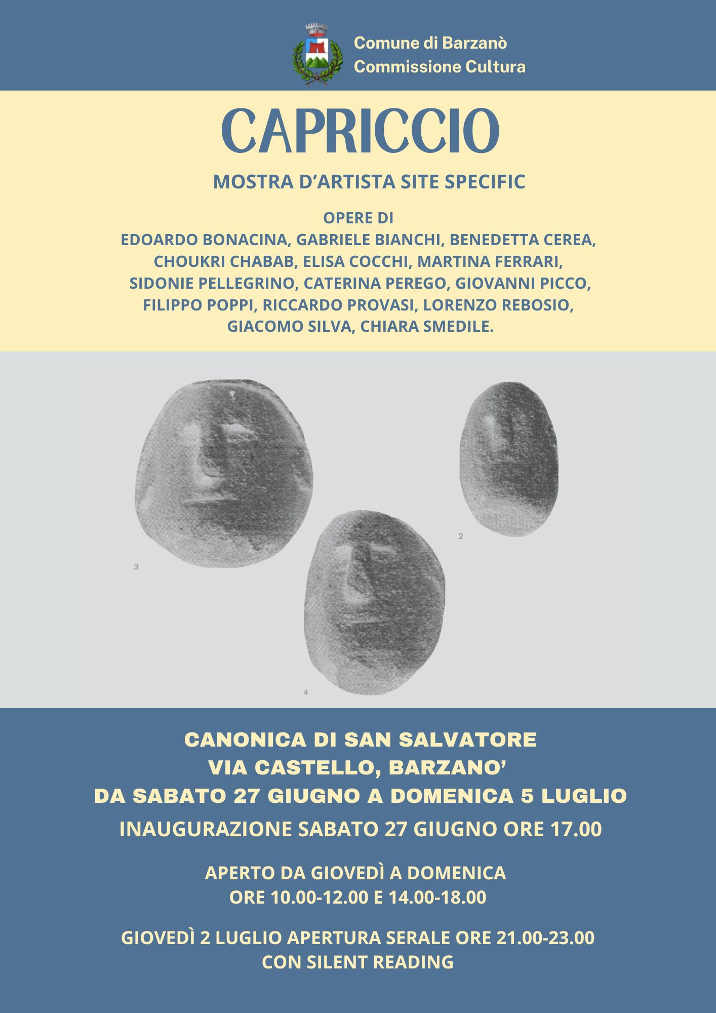 Capriccio - Primo evento di residenza d'artista in Canonica di San Salvatore