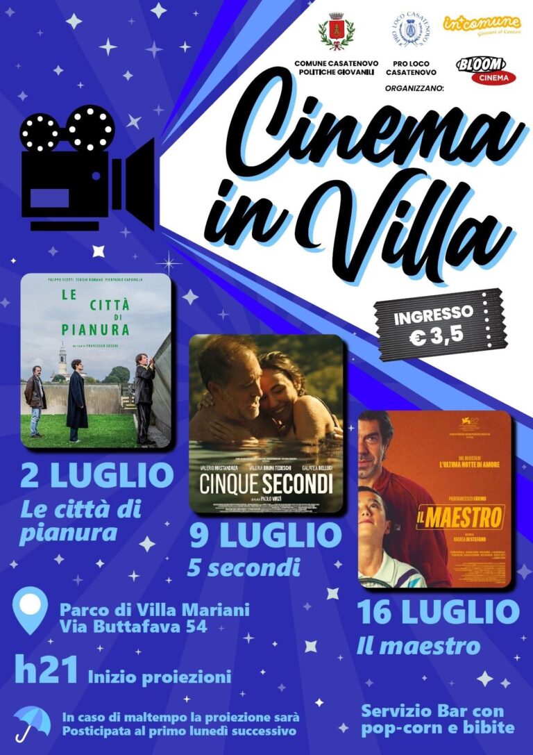 Cinema in Villa – 16 luglio – Il maestro