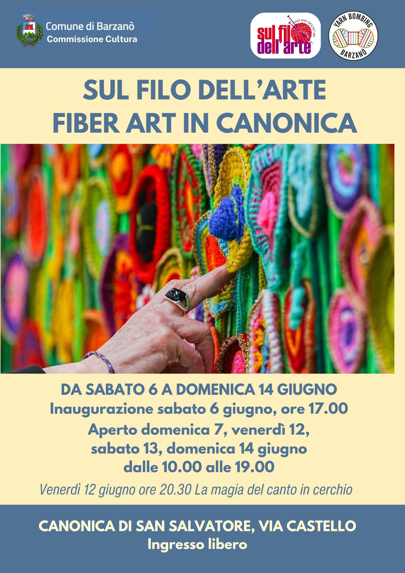 Fiber Art e Yarn Bombing Barzanò 2026