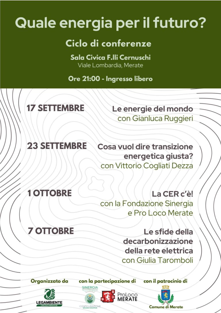 Quale energia per il futuro? Ciclo di conferenze