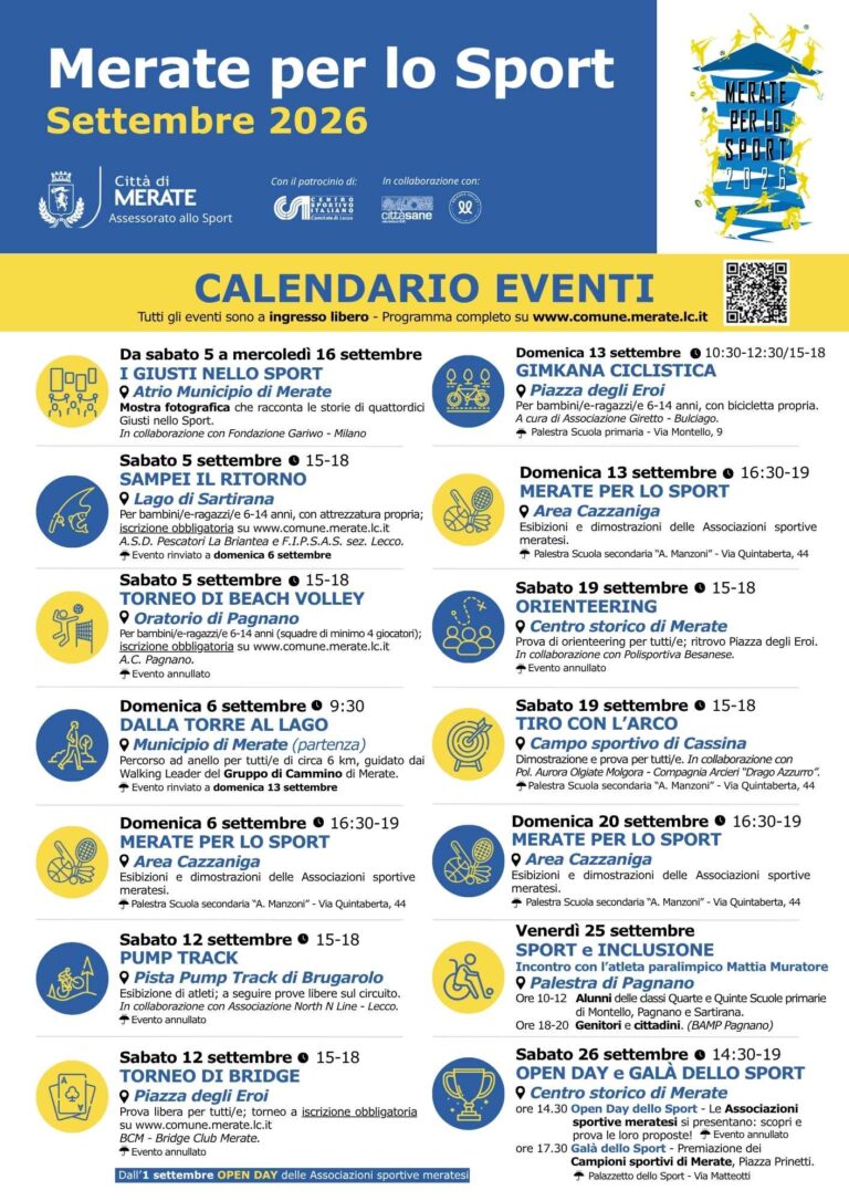 Merate per lo sport 2026