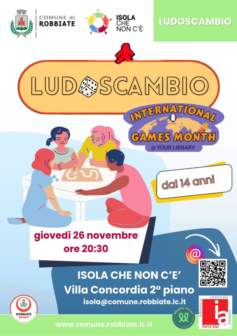 Ludoscambio – 26 novembre – Isola che non c’è Robbiate