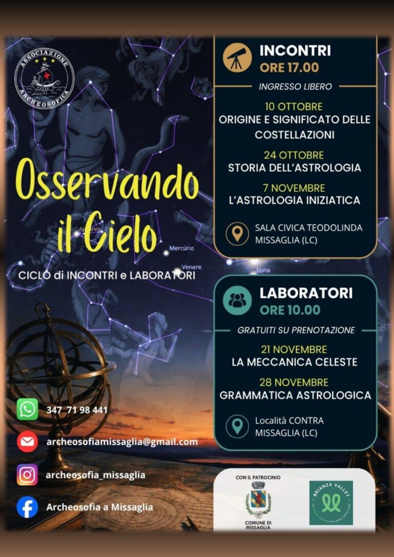 OSSERVANDO IL CIELO – Ciclo di incontri e laboratori