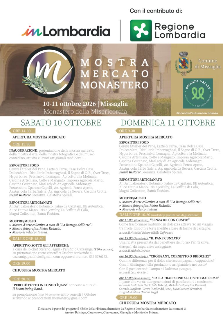 MOSTRA MERCATO D’AUTUNNO AL MONASTERO