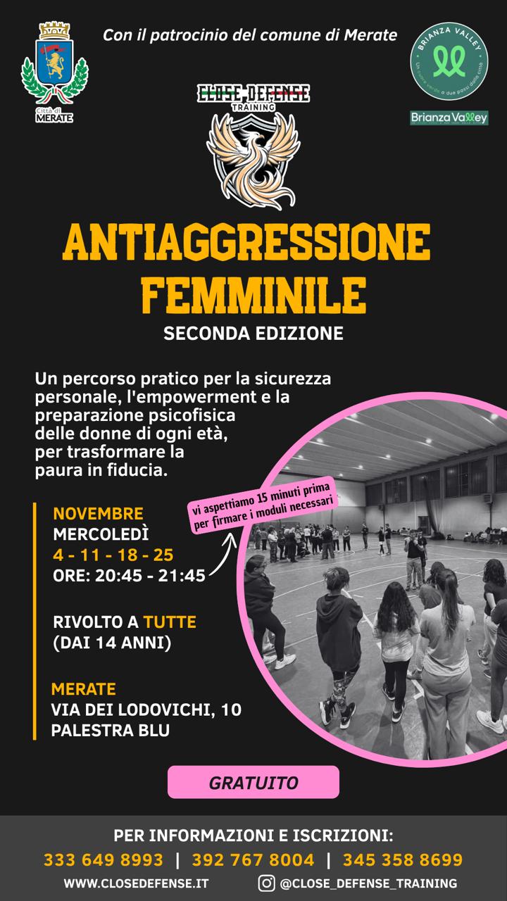 Corso antiaggressione femminile